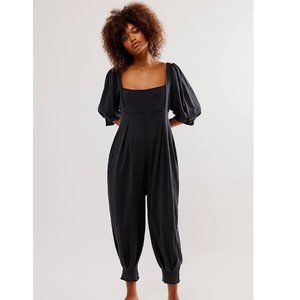 Free People Lotta Love Romper in Black NEW